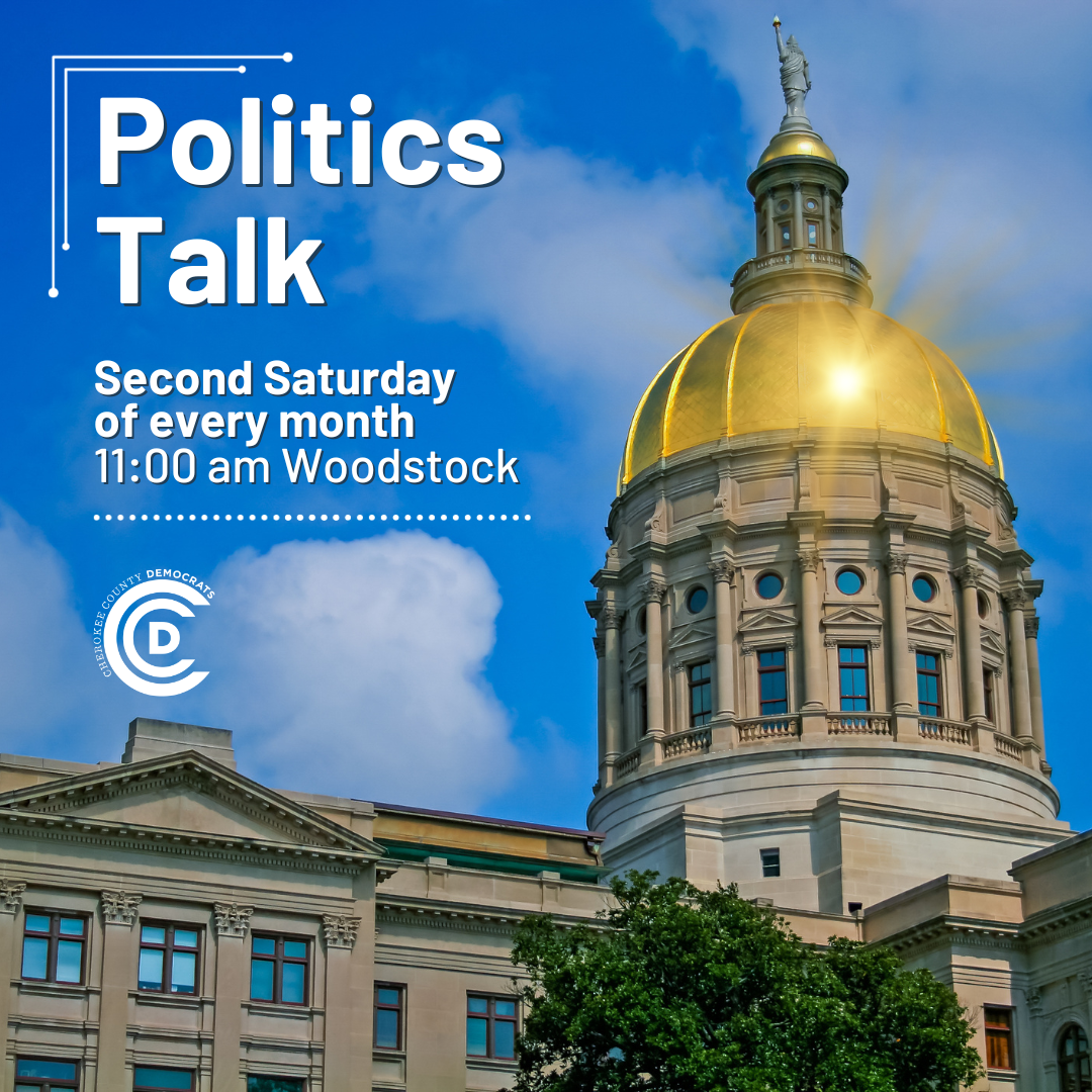 Politics Talk. Second Saturday of every month. 11:00 am. Woodstock