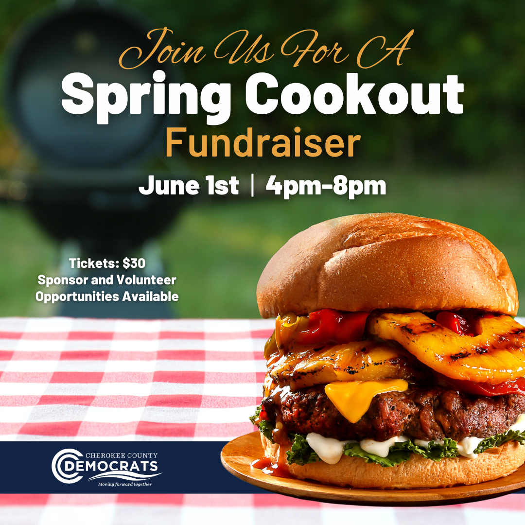 Join us for a Spring Cookout Fundraiser June 1st, 4-8pm