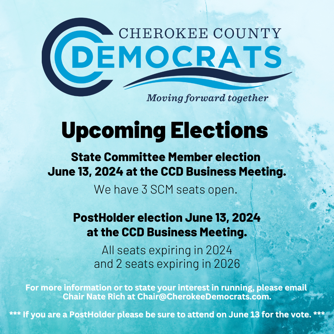 Upcoming Elections for State Committee Members and Post Holders at the June 13 Business Meeting.
