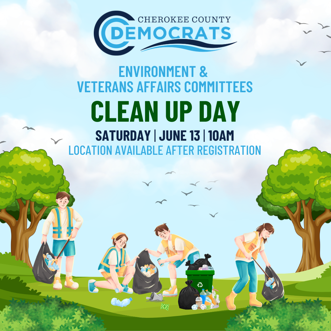Cherokee Democrats GA | June Cleanup Event | Cherokee County Democrats