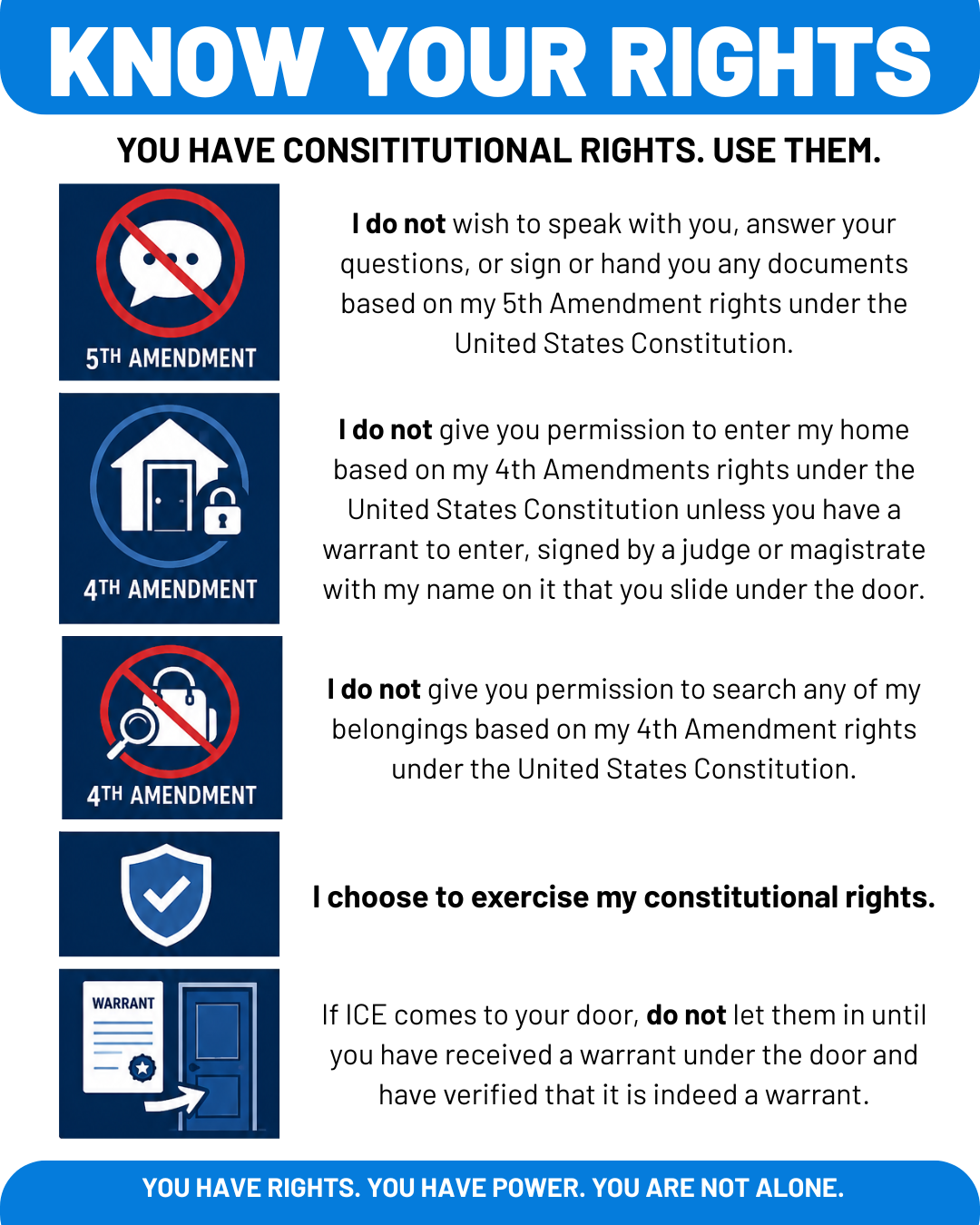 KNOW YOUR RIGHTS